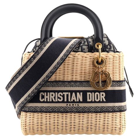 dior oblique green canvas bag|christian Dior wicker bag.